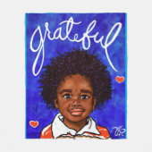 Grateful Love Child Adoption Hearts Joy Fleece Deken (Voorkant)