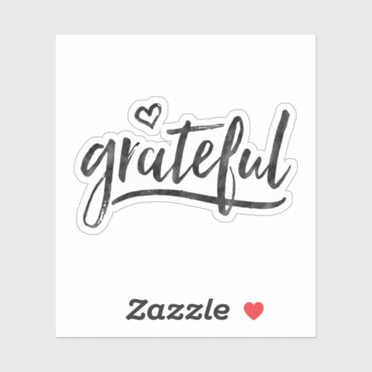 Grateful minimalistisch aangepaste achtergrondkleu sticker (Vel)