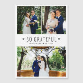 Grateful Modern Photo Weddenschap bedankt (Voorkant)