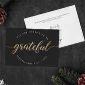 Grateful Modern Script Business Logo Corporate Feestdagenkaart