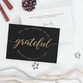 Grateful Modern Script Business Logo Corporate Feestdagenkaart