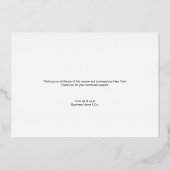 Grateful Modern Script Holly Pine business logo Folie Feestdagenkaart (Achterkant)