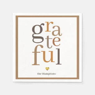 Grateful Modern Typography Thanksgiving Servet