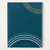 Grateful Moderne Geometric Rainbow Aangepaste foto Planner (Achterkant)