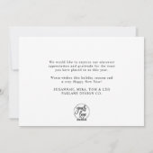 Grateful | Moderne Script Business Logo Corporate Feestdagenkaart (Achterkant)