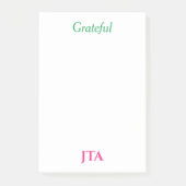 Grateful Monogrammed Notitieblok Post-it® Notes (Voorkant)