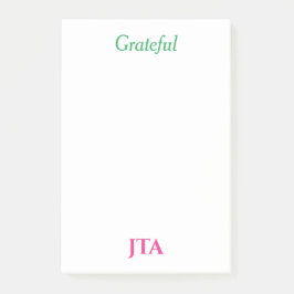 Grateful Monogrammed Notitieblok Post-it® Notes