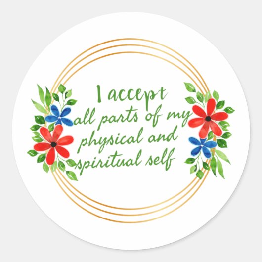 Grateful Motivation words for life Ronde Sticker (Voorkant)