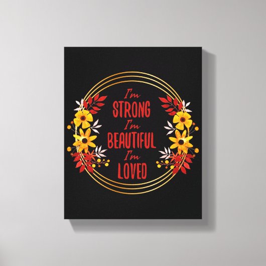 Grateful Motivation words for Succesvol Canvas Afdruk (Voorkant)