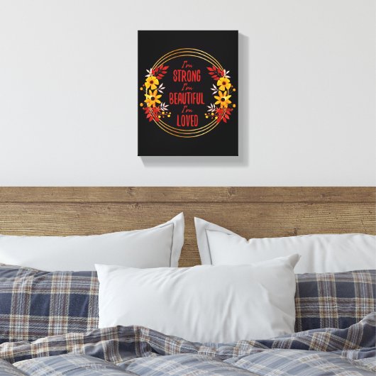 Grateful Motivation words for Succesvol Canvas Afdruk (Insitu (Slaapkamer))