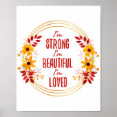 Grateful Motivation words for Succesvol Poster (Voorkant)