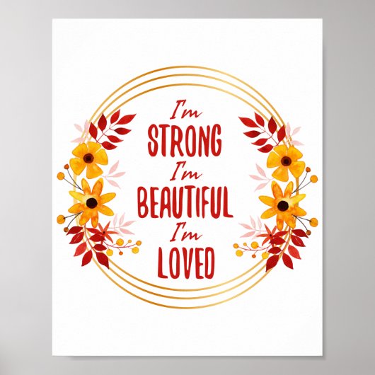 Grateful Motivation words for Succesvol Poster (Voorkant)