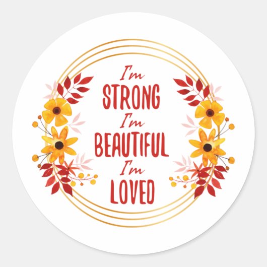 Grateful Motivation words for Succesvol Ronde Sticker (Voorkant)