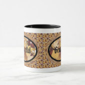 Grateful on Autumn Leaves in Swirled Lijsten Mok (Midden)