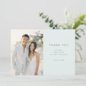 Grateful Pastel Minimalist Photo Bedankkaart (Staand voorkant)