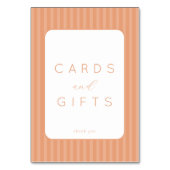 Grateful Peach Minimalistische Dankkaart Kaart (Achterkant)