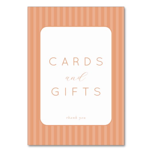 Grateful Peach Minimalistische Dankkaart Kaart (Voorkant)