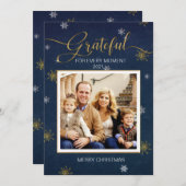 Grateful Photo kerstkaart Kaart (Voorkant / Achterkant)