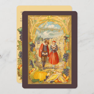 Grateful Pilgrims Thanksgiving Day Uitnodiging