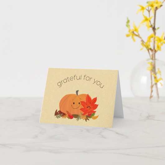 Grateful Pumpkin Kaart (Gele Bloem)