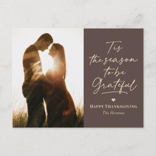 Grateful Season Thanksgiving Photo Card Briefkaart