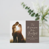 Grateful Season Thanksgiving Photo Card Briefkaart (Staand voorkant)