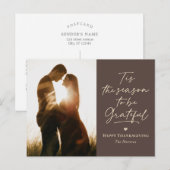 Grateful Season Thanksgiving Photo Card Briefkaart (Voorkant / Achterkant)