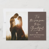 Grateful Season Thanksgiving Photo Cards Feestdagenkaart (Voorkant)