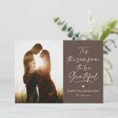 Grateful Season Thanksgiving Photo Cards Feestdagenkaart (Staand voorkant)