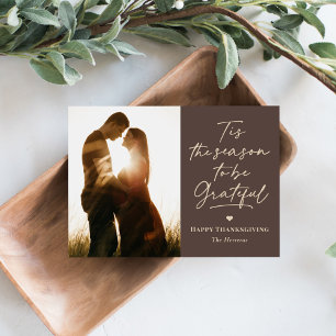 Grateful Season Thanksgiving Photo Cards Feestdagenkaart