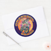 GRATEFUL SHRED ... "shred till we're dead" biking Ronde Sticker (Envelop)