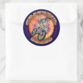 GRATEFUL SHRED ... "shred till we're dead" biking Ronde Sticker (Tas)