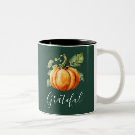 Grateful Sinaasappel pompoen groen Tweekleurige Koffiemok