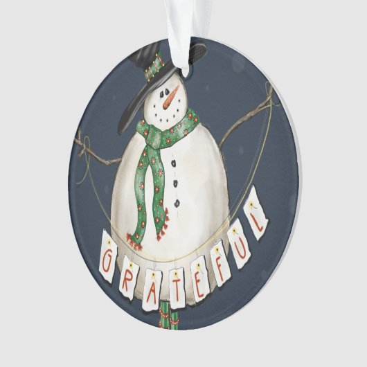 Grateful Snowman Ornament (voorkant)
