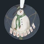 Grateful Snowman Ornament<br><div class="desc">Geweldig cadeauidee</div>