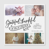 Grateful Thankful Bless Family met kerstfeest (Voorkant)