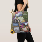 Grateful, Thankful, Bless Gepersonaliseerd Canvas  Tote Bag (Dichtbij)