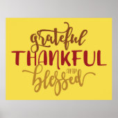 Grateful Thankful Bless Poster (Voorkant)
