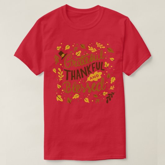 Grateful Thankful Blessed2 T-shirt (Design voorkant)
