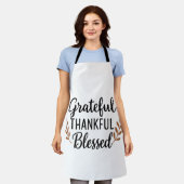 Grateful, Thankful, Blessed Apron Schort (Gedragen)