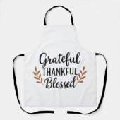 Grateful, Thankful, Blessed Apron Schort (Voorkant)