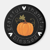 Grateful, Thankful, Blessed Autumn Folk Art Magneet (Voorkant)