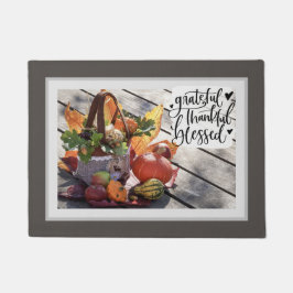 Grateful Thankful Blessed Autumn Inspirerend Deurmat