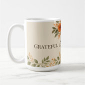 Grateful Thankful Blessed Fall Floral Koffiemok (Links)