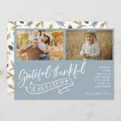 Grateful Thankful Blessed Family met Kerstmis (Voorkant / Achterkant)