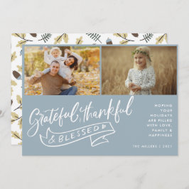 Grateful Thankful Blessed Family met Kerstmis