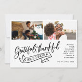 Grateful Thankful Blessed Family met Kerstmis (Voorkant)