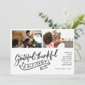 Grateful Thankful Blessed Family met Kerstmis (Staand voorkant)