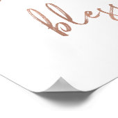 Grateful Thankful Blessed | Faux Roos Gold Script Poster (Hoek)