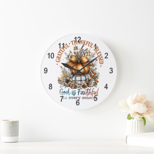 Grateful Thankful Blessed Grote Klok (Huis)